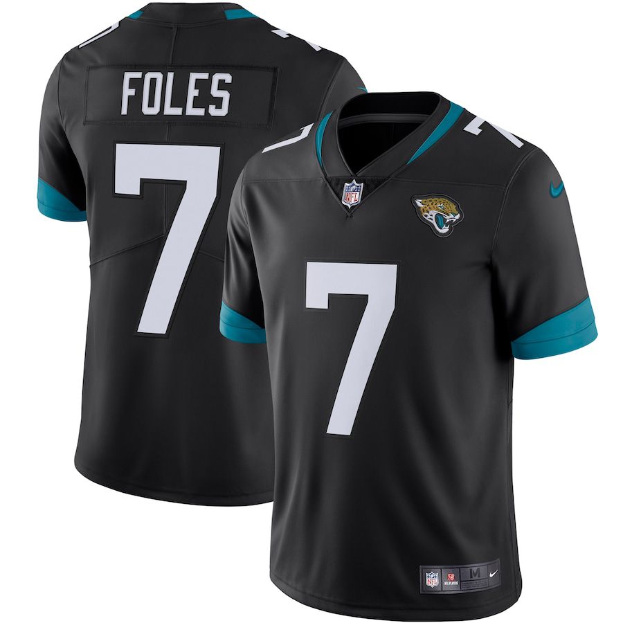Men Jacksonville Jaguars #7 Nick Foles Nike Black Vapor Limited NFL Jersey